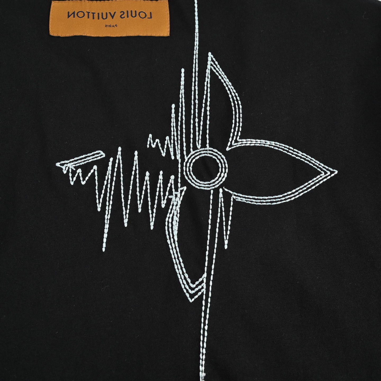 Louis Vuitton 23ss 刺绣流苏微标logo短袖