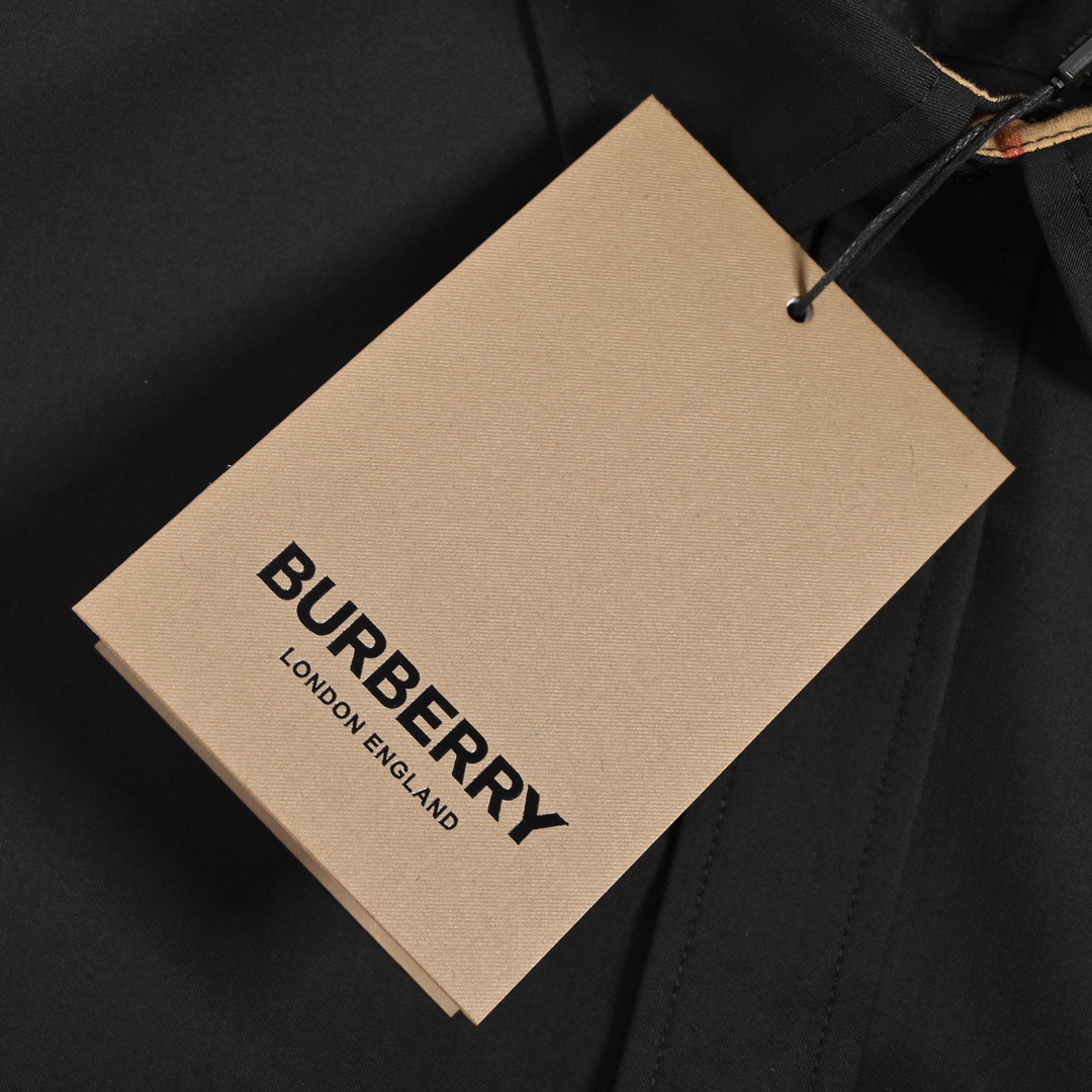 Burberry/巴宝莉 22ss 袖口格纹刺绣小标衬衫