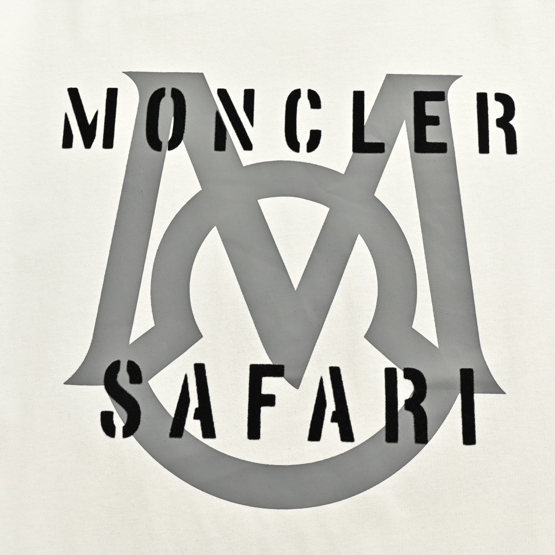 MONCLER/蒙口 24ss 植绒字母logo印花短袖