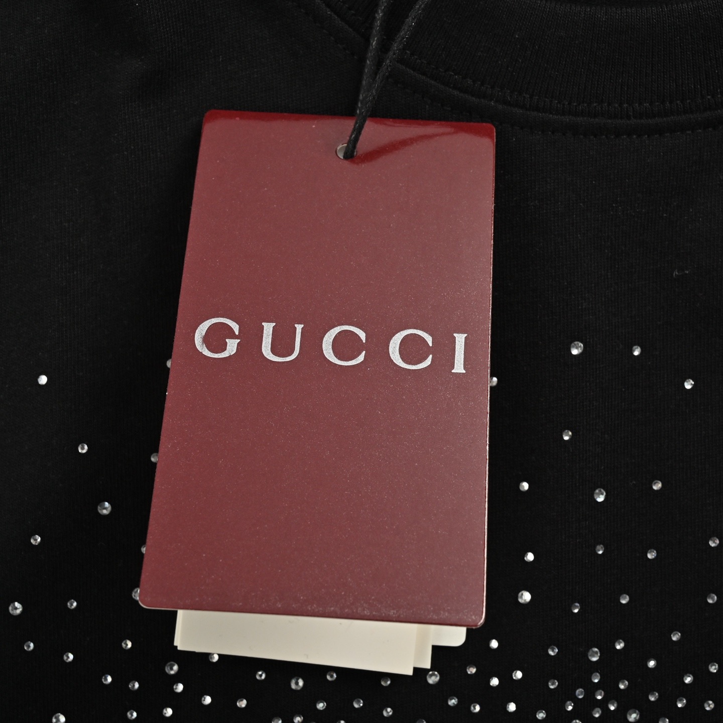 Gucci/古驰 25ss 烫钻logo短袖