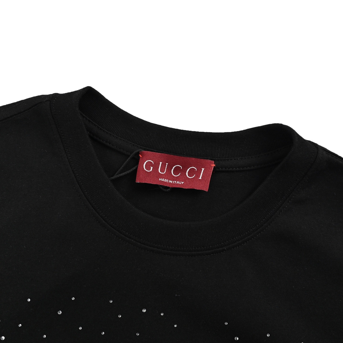 Gucci/古驰 25ss 烫钻logo短袖