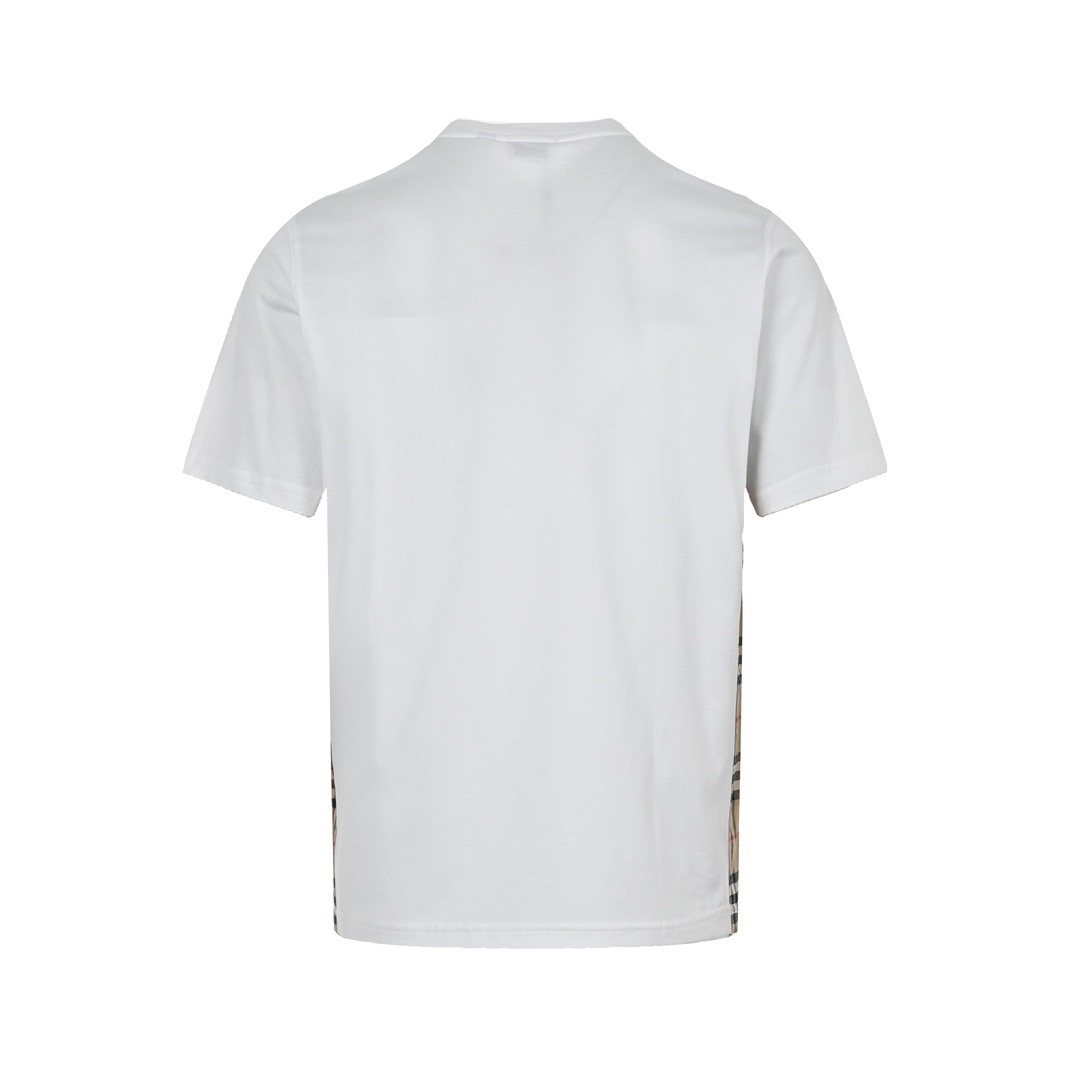 Burberry/巴宝莉 侧边格纹拼接短袖