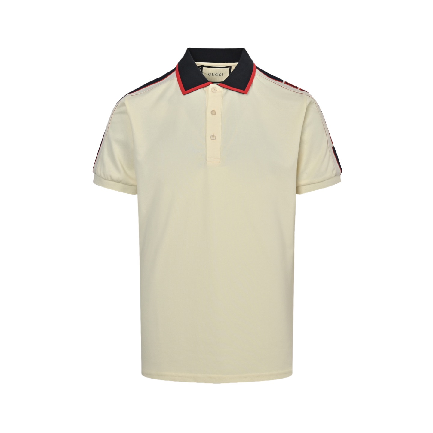 Gucci/古驰 经典肩膀提花织带Polo短袖