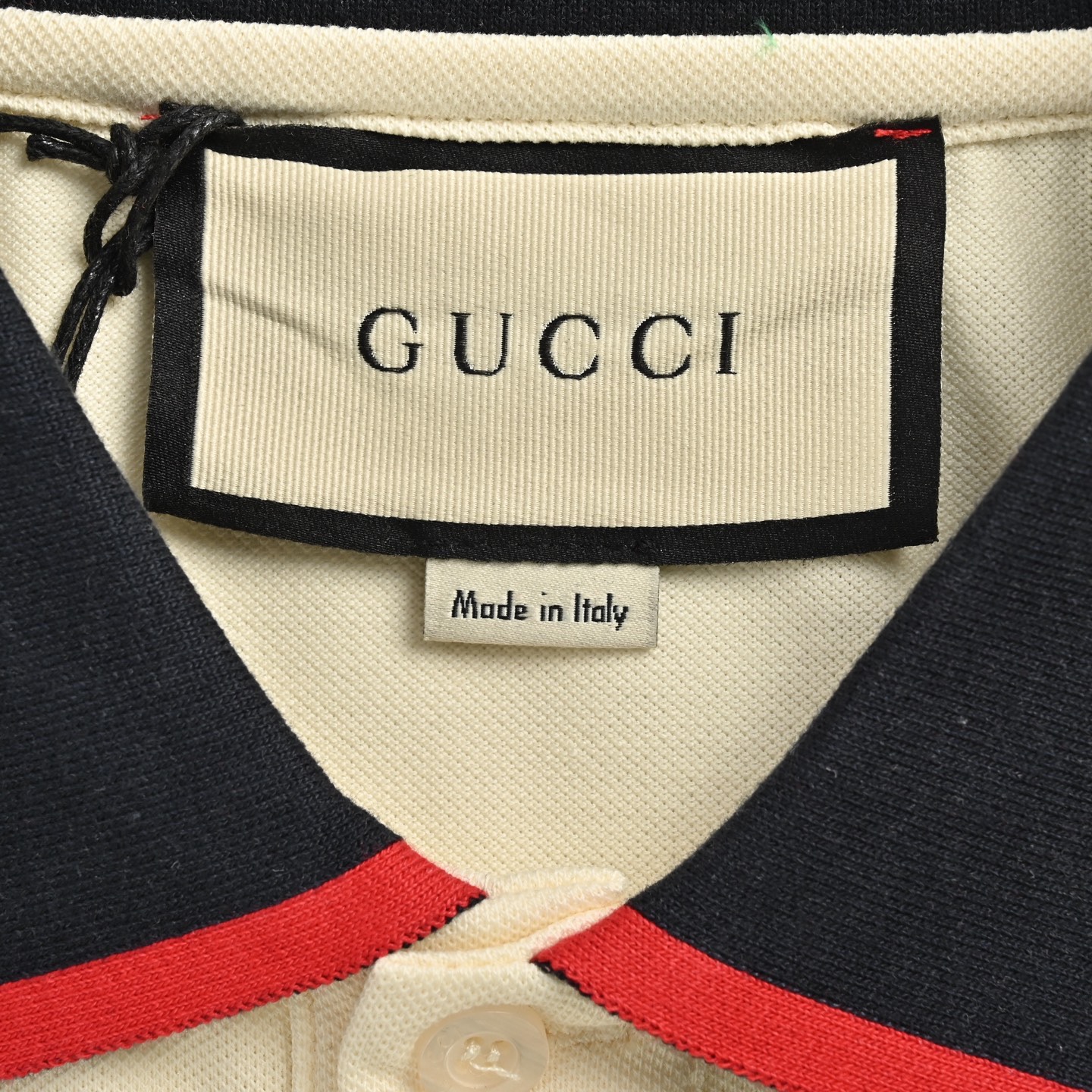 Gucci/古驰 经典肩膀提花织带Polo短袖