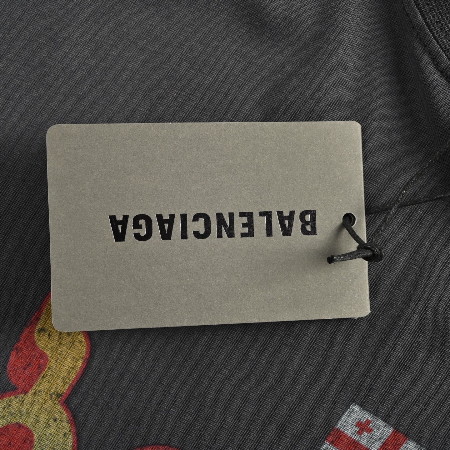 Balenciaga/巴黎世家 夜景图案褪色字母印花圆领短袖