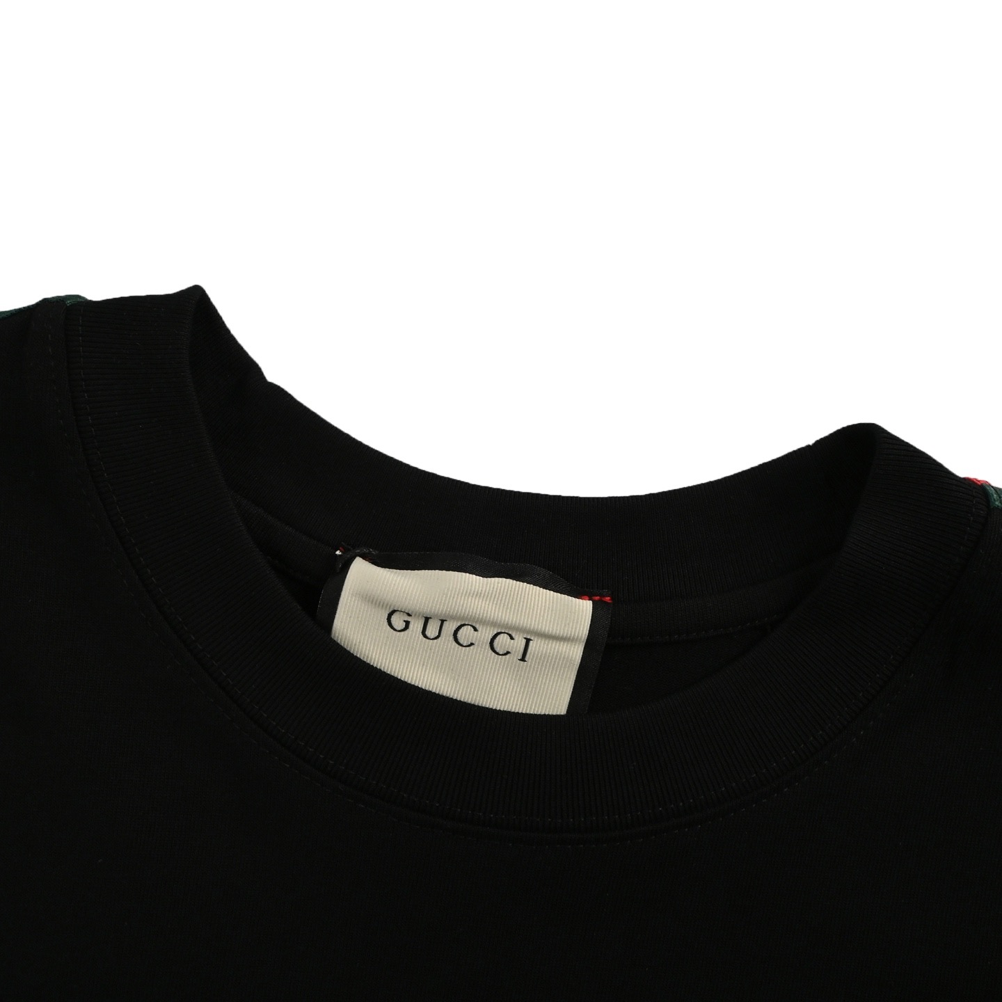 Gucci/古驰 24ss 红绿织带刺绣小标短袖