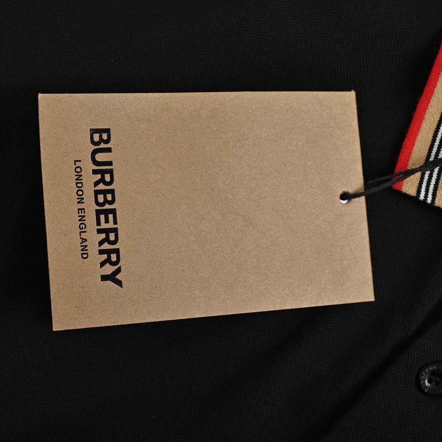 Burberry/巴宝莉 领口彩条刺绣小标Polo短袖