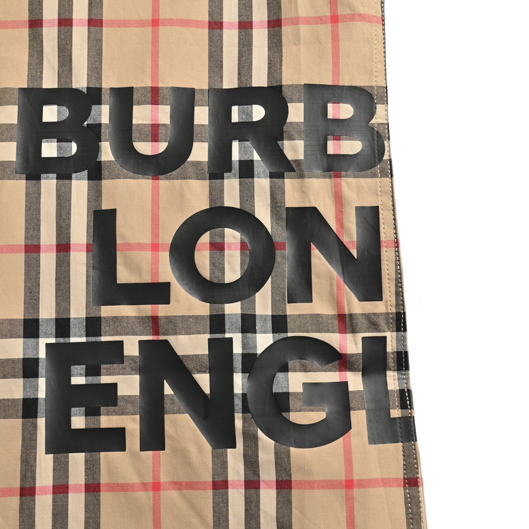 Burberry/巴宝莉 经典下摆侧边字母格纹衬衫