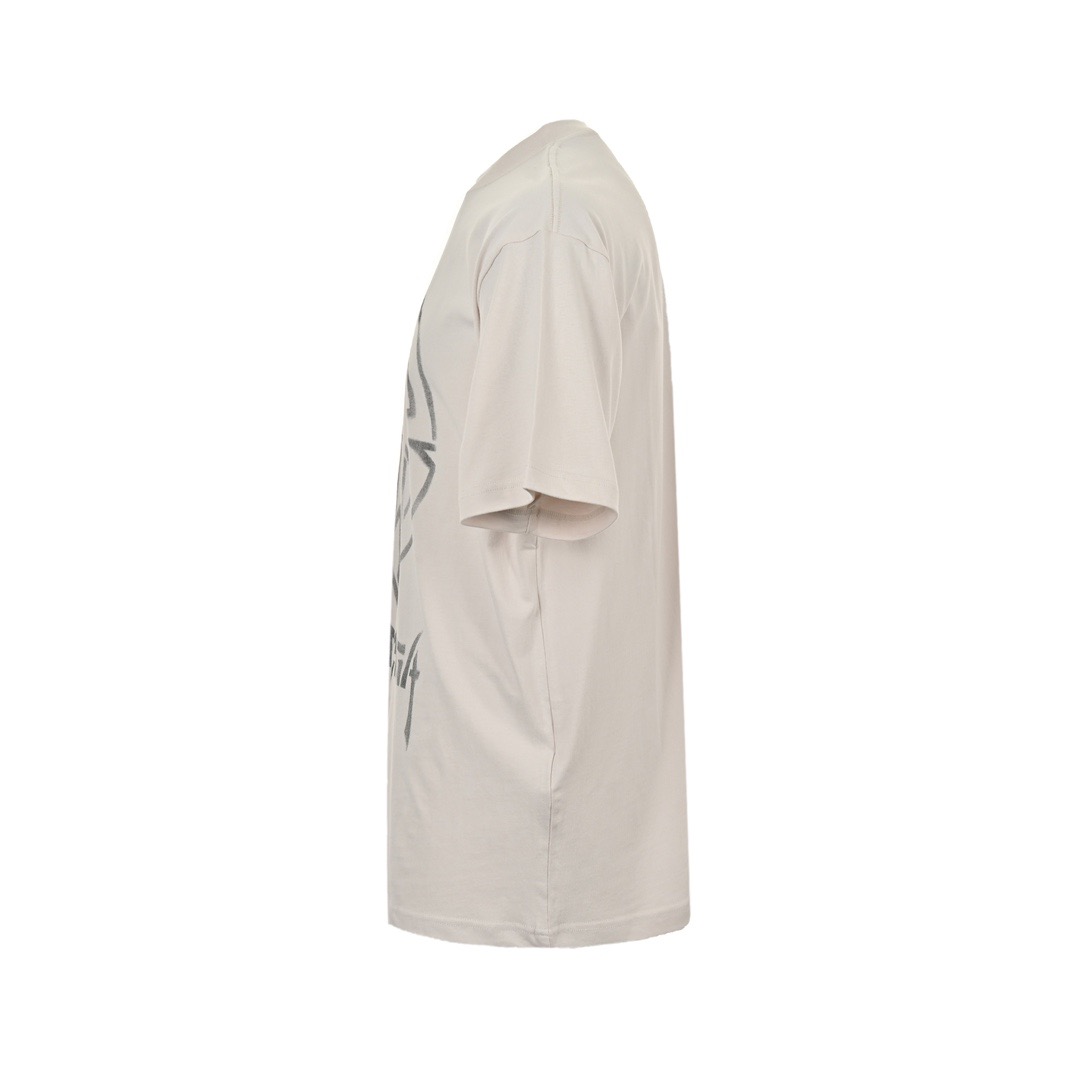 Balenciaga/巴黎世家 24ss 双B泥染梵文字母做旧短袖