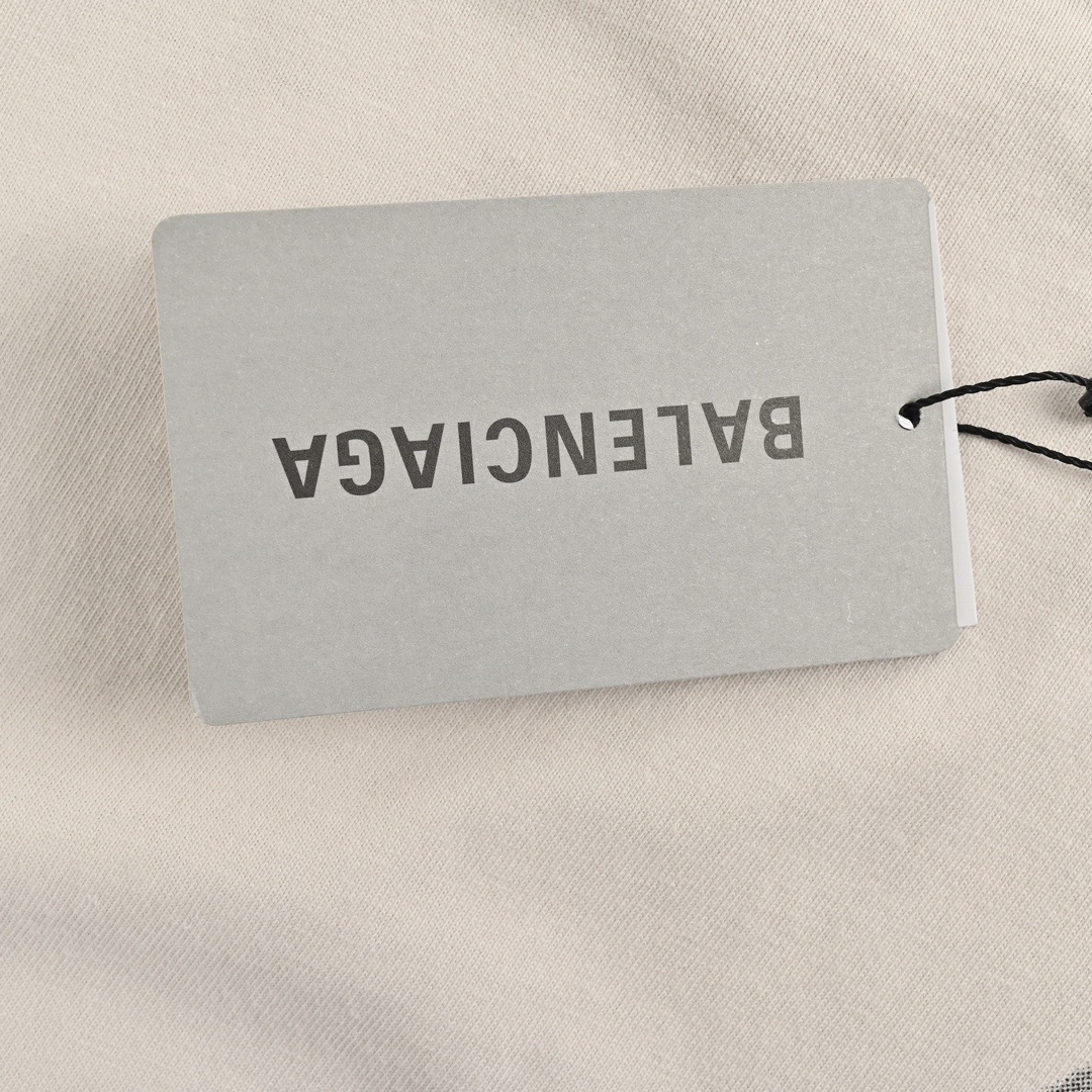 Balenciaga/巴黎世家 24ss 双B泥染梵文字母做旧短袖