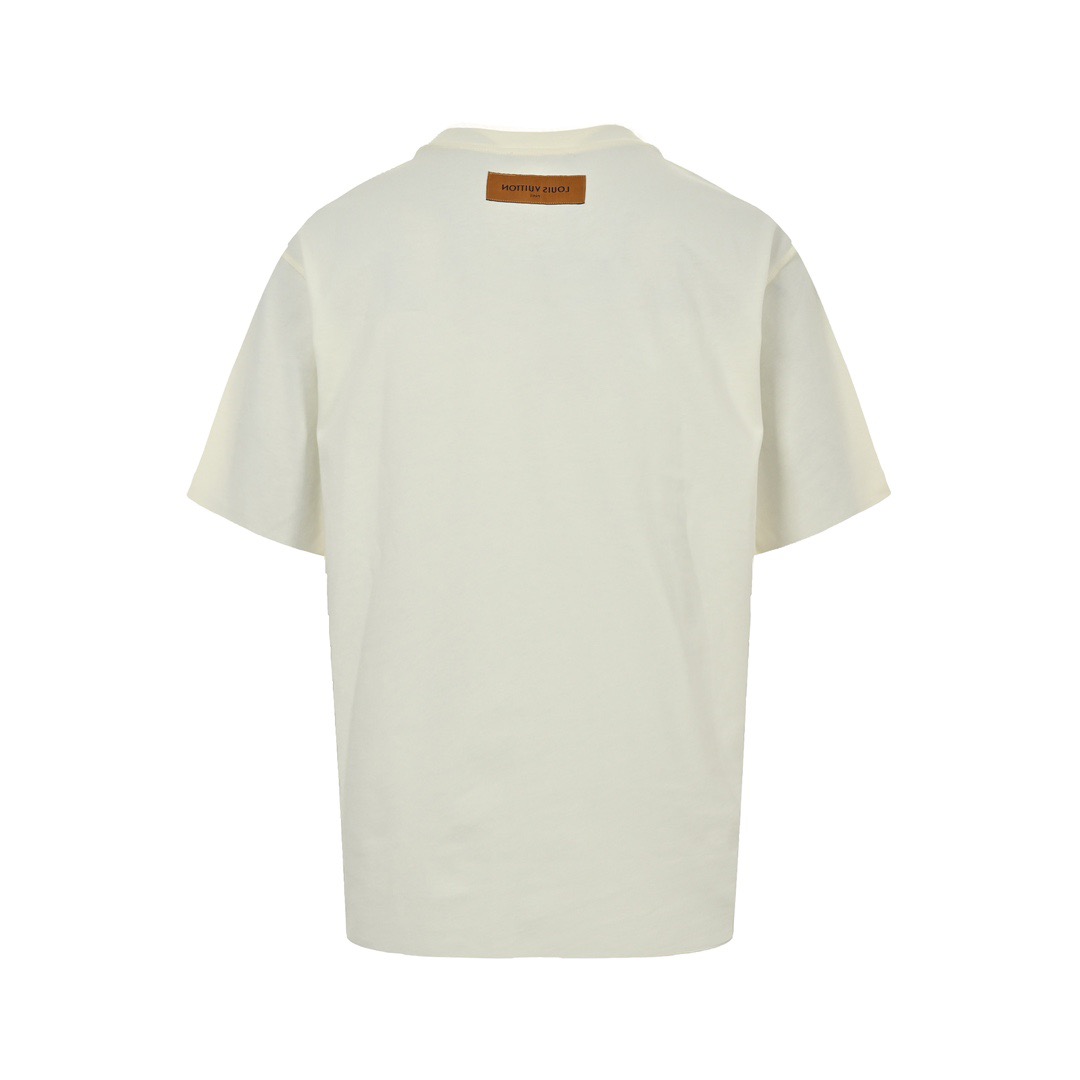 Louis Vuitton/路易威登 23ss 扭曲字母刺绣短袖