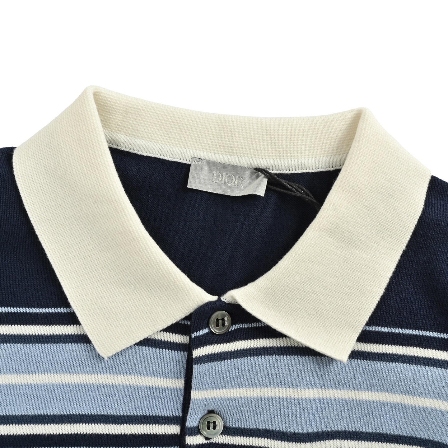 Dior/迪奥 25ss 铃兰花刺绣条纹针织Polo短袖-Chinese UA Cheap High Quatity Brand Clothes Bags handbags Sneakers wholesale wholesaler seller from China Factory suppliers Fashion Clothing Shoes best Quality Beautiful Price Dior/迪奥 25ss 铃兰花刺绣条纹针织Polo短袖