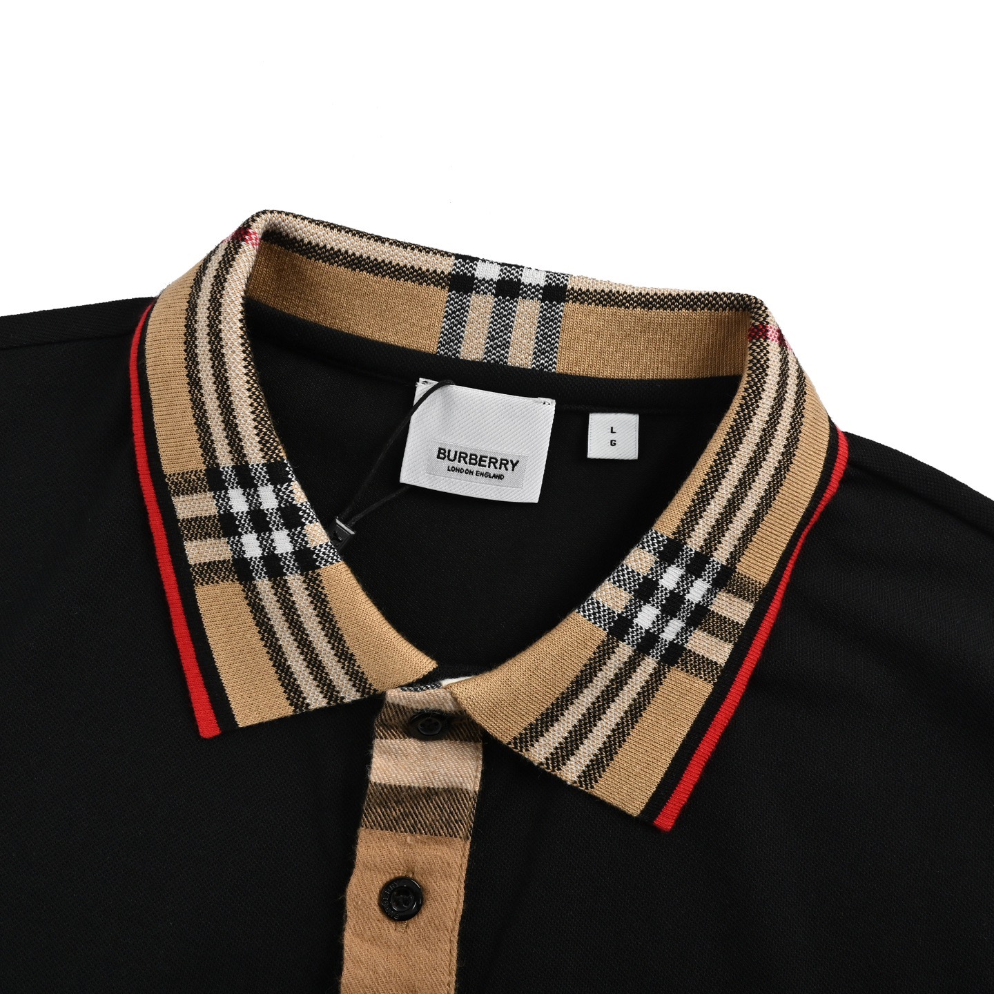 Burberry/巴宝莉 格纹领Polo短袖-Chinese UA Cheap High Quatity Brand Clothes Bags handbags Sneakers wholesale wholesaler seller from China Factory suppliers Fashion Clothing Shoes best Quality Beautiful Price Burberry/巴宝莉 格纹领Polo短袖