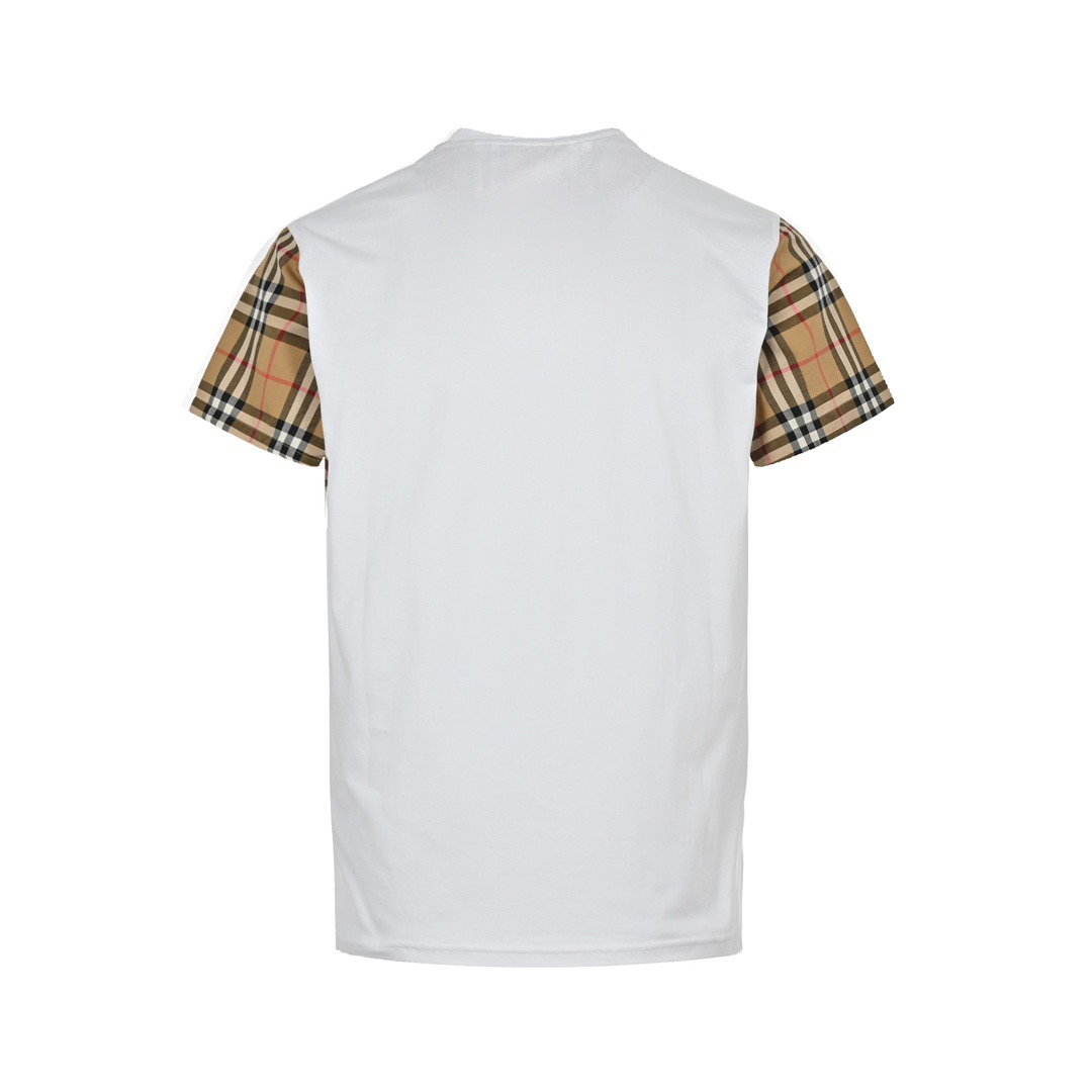 Burberry/巴宝莉 经典格子袖拼接短袖-Chinese UA Cheap High Quatity Brand Clothes Bags handbags Sneakers wholesale wholesaler seller from China Factory suppliers Fashion Clothing Shoes best Quality Beautiful Price Burberry/巴宝莉 经典格子袖拼接短袖