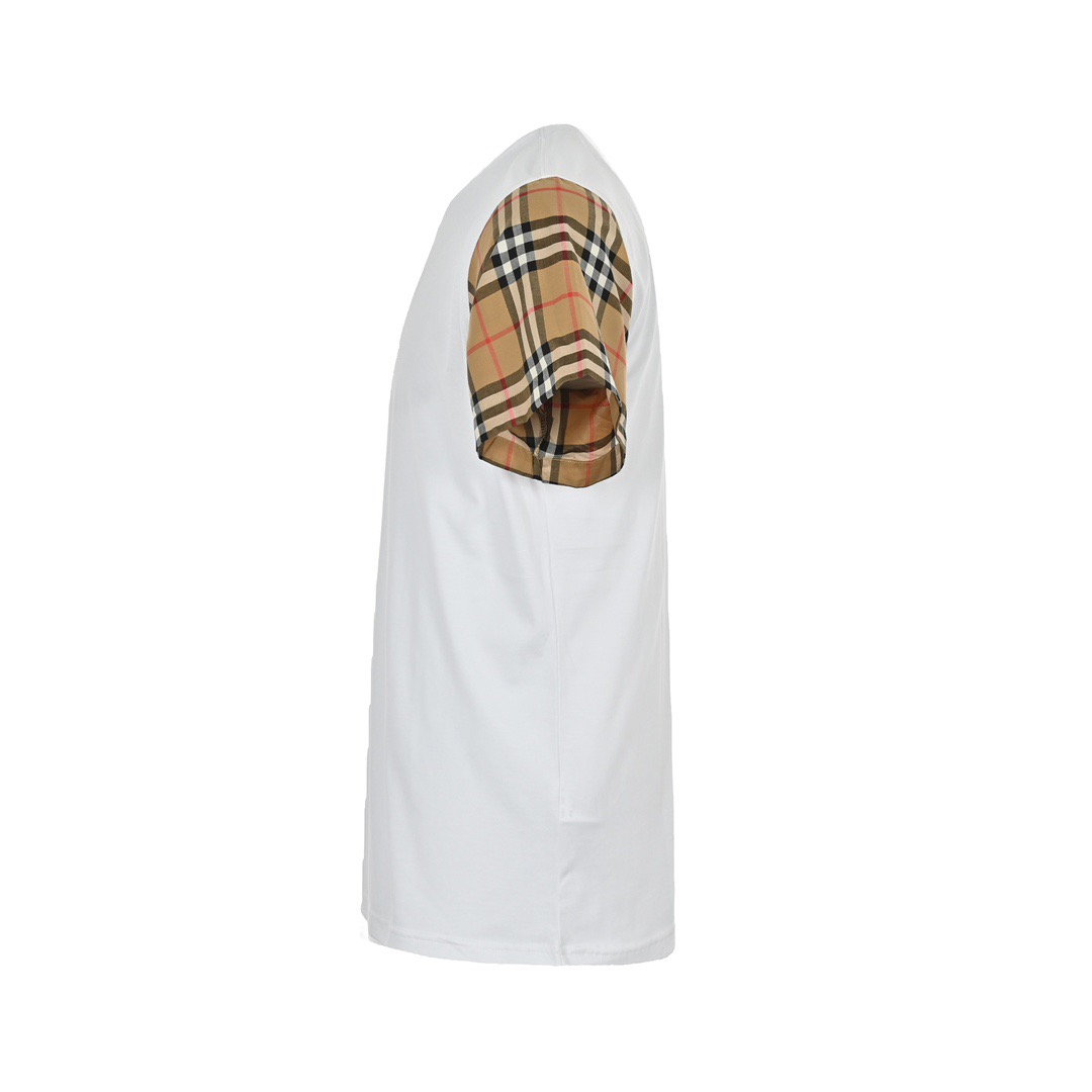 Burberry/巴宝莉 经典格子袖拼接短袖-Chinese UA Cheap High Quatity Brand Clothes Bags handbags Sneakers wholesale wholesaler seller from China Factory suppliers Fashion Clothing Shoes best Quality Beautiful Price Burberry/巴宝莉 经典格子袖拼接短袖