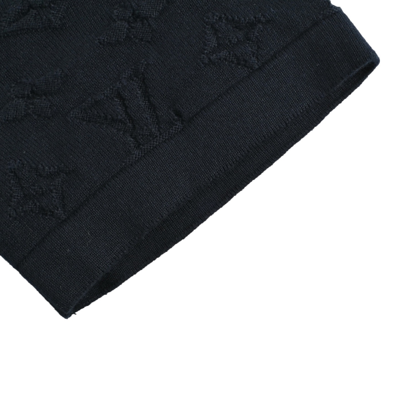 Louis Vuitton/路易威登 24ss 手臂袖子老花提花针织短袖 黑色 白色