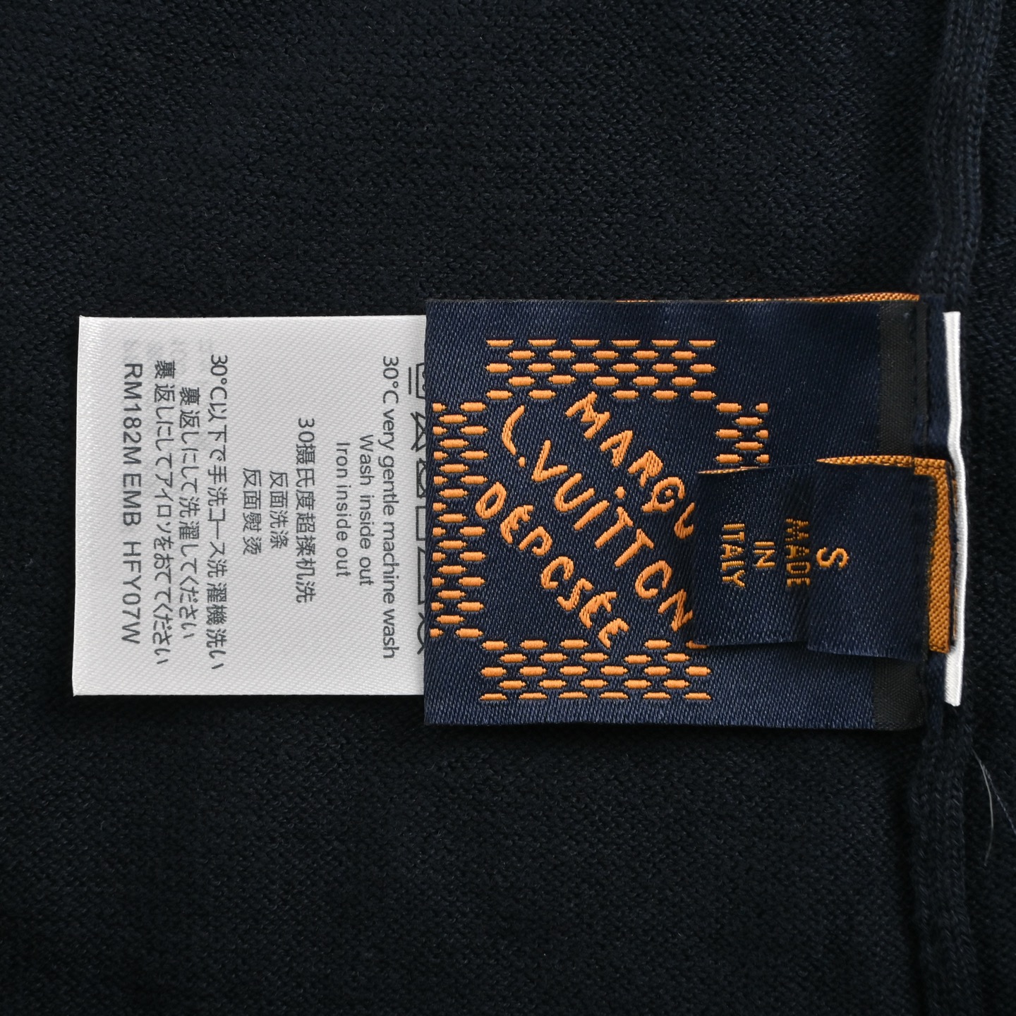 Louis Vuitton/路易威登 24ss 手臂袖子老花提花针织短袖 黑色 白色