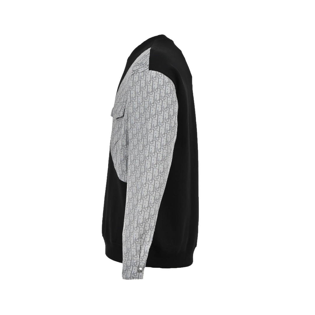 Dior/迪奥 23Fw 刺绣CD拼接圆领卫衣 新款拼接圆领卫衣-Chinese UA Cheap High Quatity Brand Clothes Bags handbags Sneakers wholesale wholesaler seller from China Factory suppliers Fashion Clothing Shoes best Quality Beautiful Price Dior/迪奥 23Fw 刺绣CD拼接圆领卫衣 新款拼接圆领卫衣