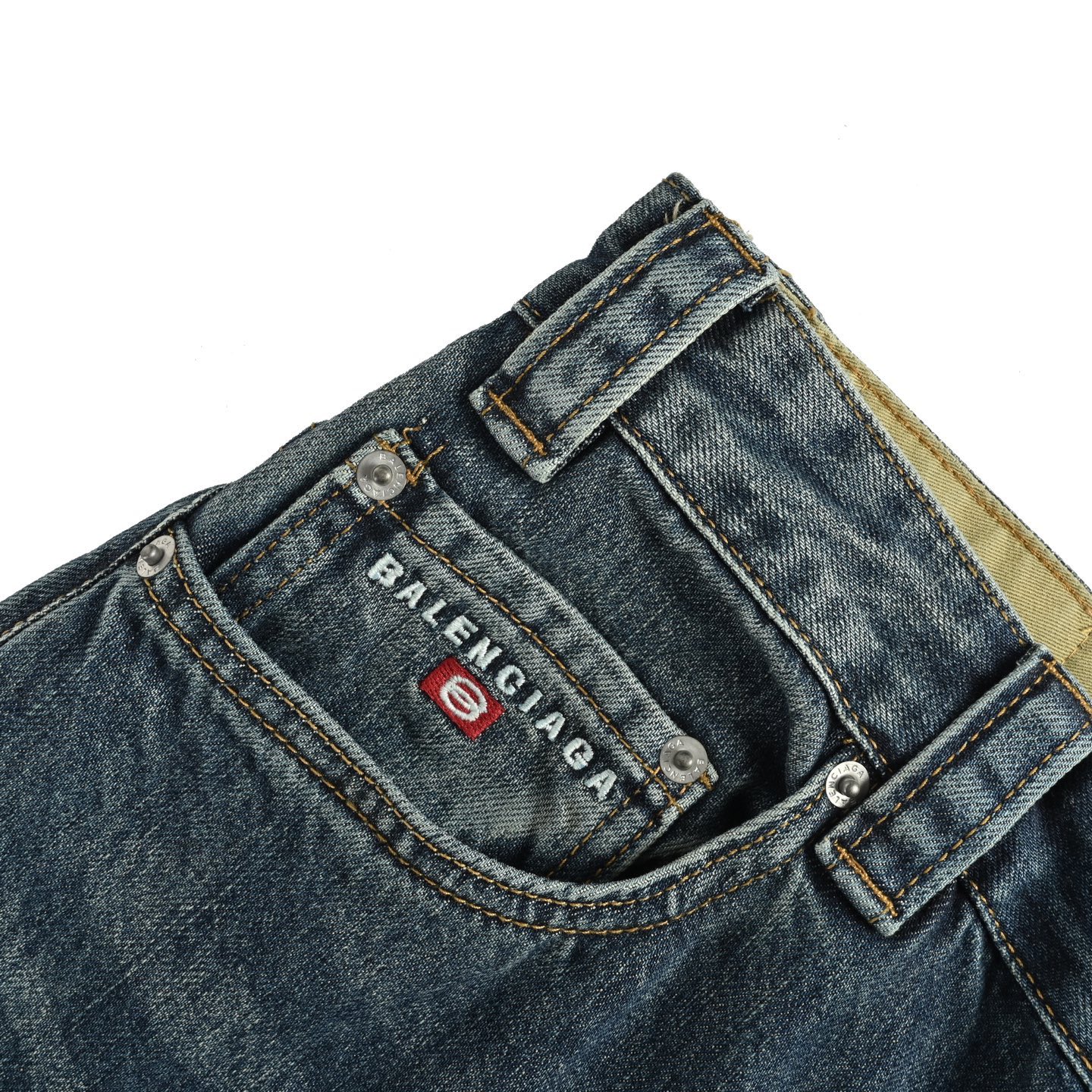 Balenciaga/巴黎世家 25ss 口袋刺绣水洗磨破直筒宽松牛仔裤-Chinese UA Cheap High Quatity Brand Clothes Bags handbags Sneakers wholesale wholesaler seller from China Factory suppliers Fashion Clothing Shoes best Quality Beautiful Price Balenciaga/巴黎世家 25ss 口袋刺绣水洗磨破直筒宽松牛仔裤