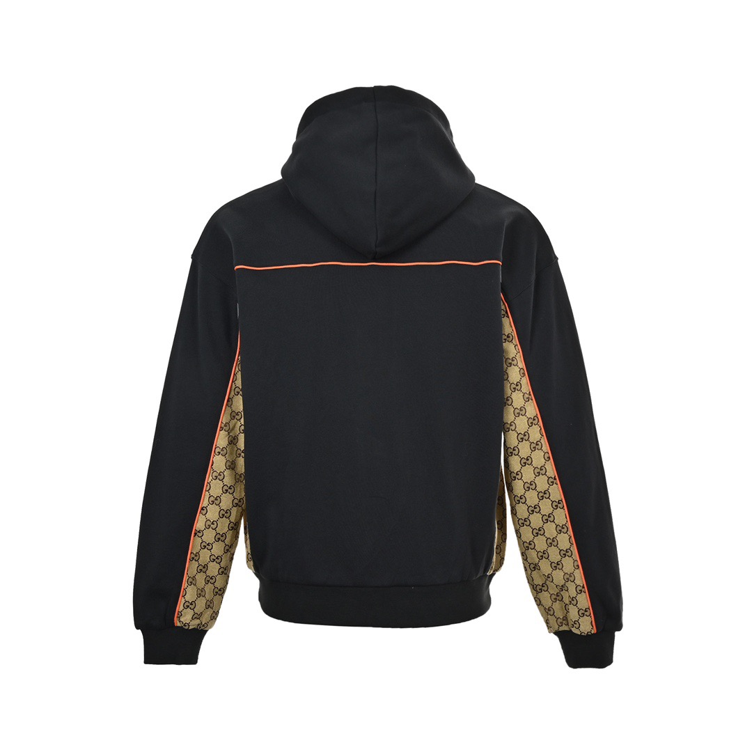 Gucci/古驰 24Fw 老花拼接拉链连帽外套