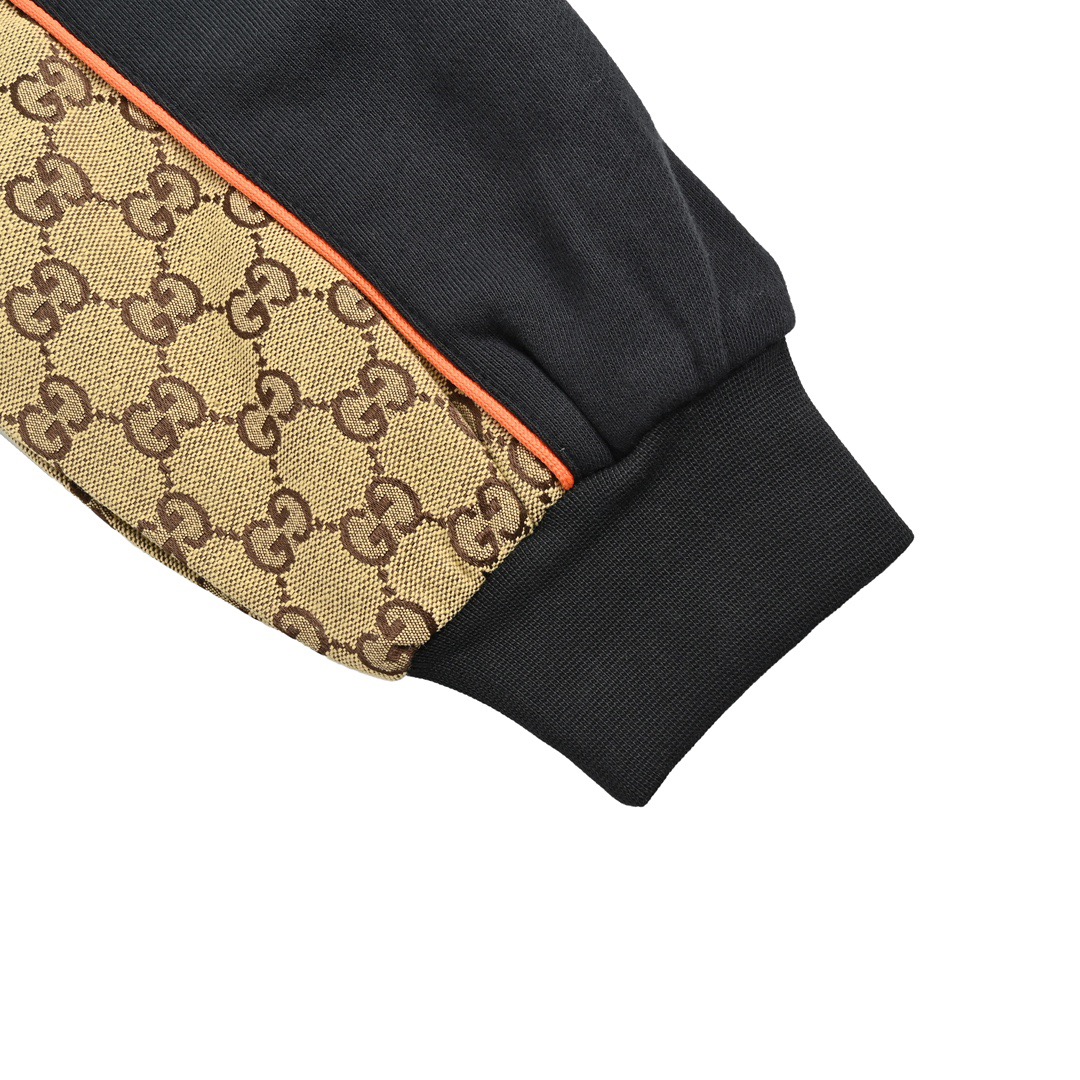 Gucci/古驰 24Fw 老花拼接拉链连帽外套