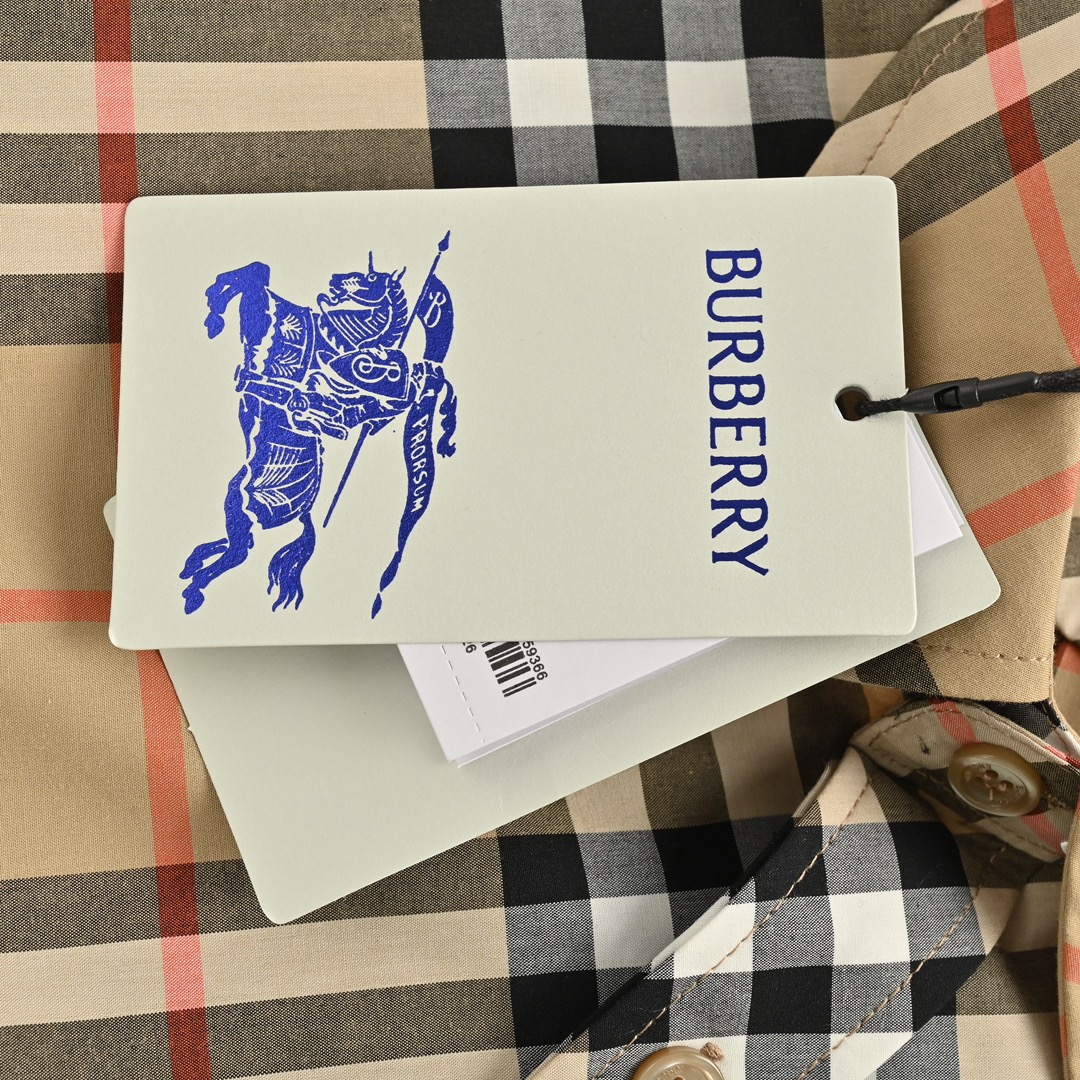 Burberry/巴宝莉 24ss 斜格纹长袖衬衫
