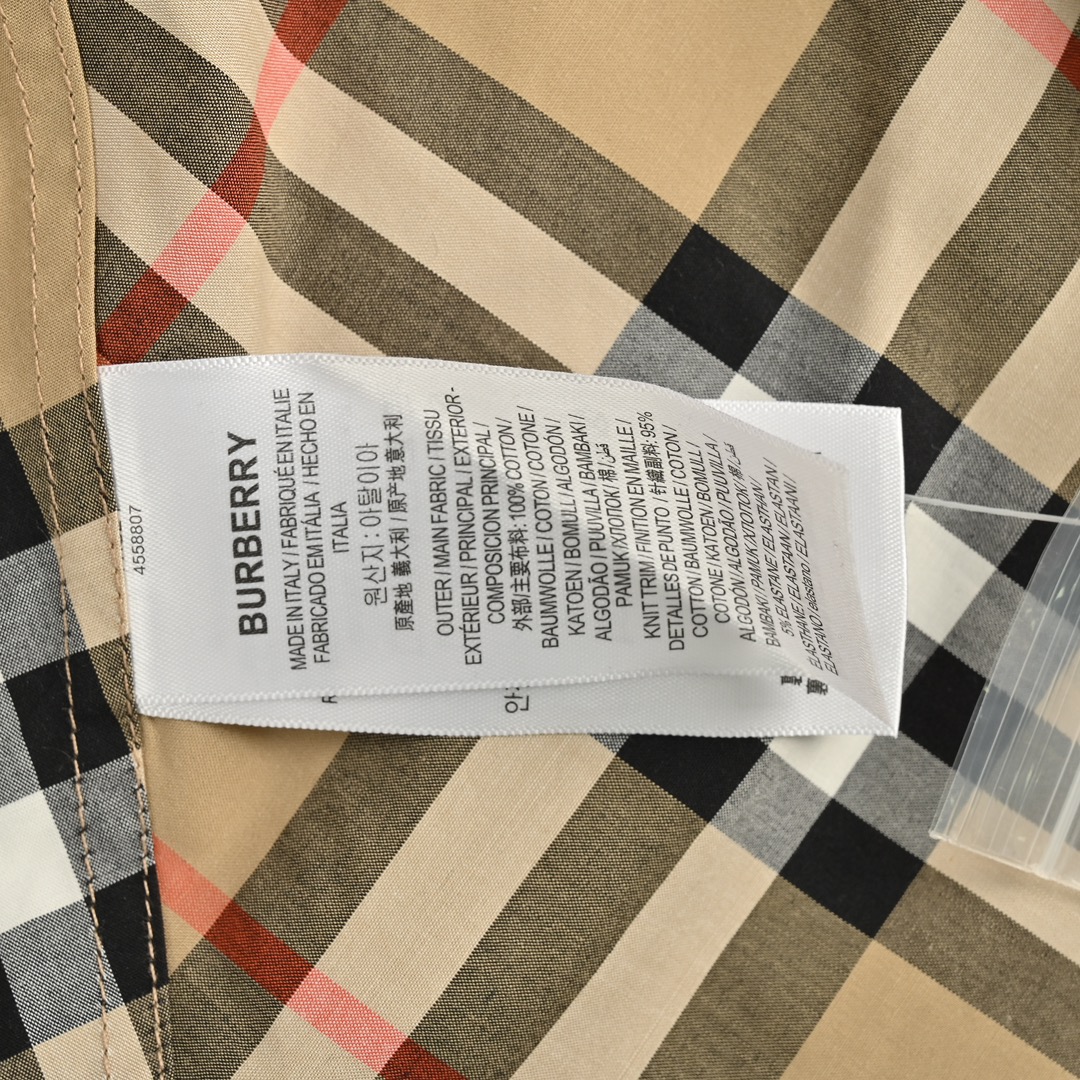 Burberry/巴宝莉 24ss 斜格纹长袖衬衫