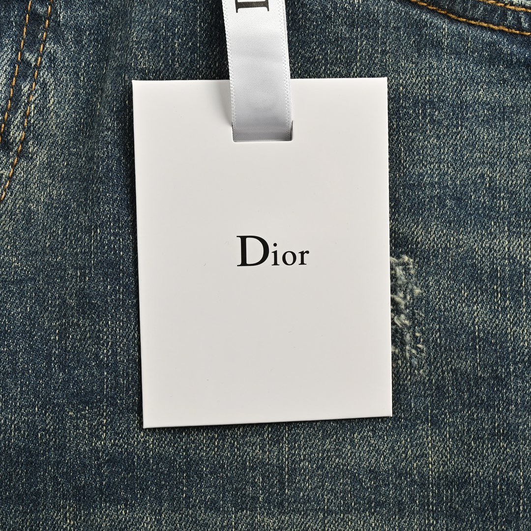 Dior/迪奥 24Fw 后袋铁塔刺绣牛仔裤