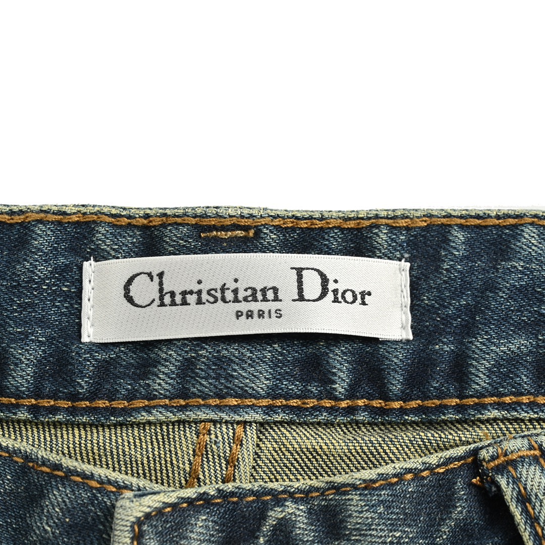 Dior/迪奥 24Fw 后袋铁塔刺绣牛仔裤