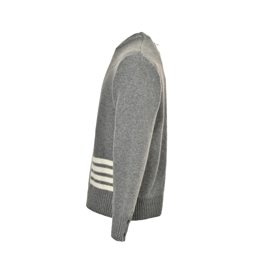 Thom Browne/汤姆布朗 23Fw 腰际四杠圆领毛衣