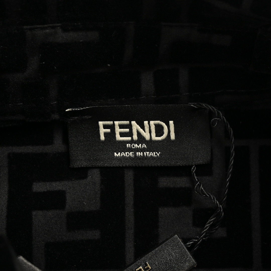 Fendi/芬迪 24Fw FF植绒满印衬衫
