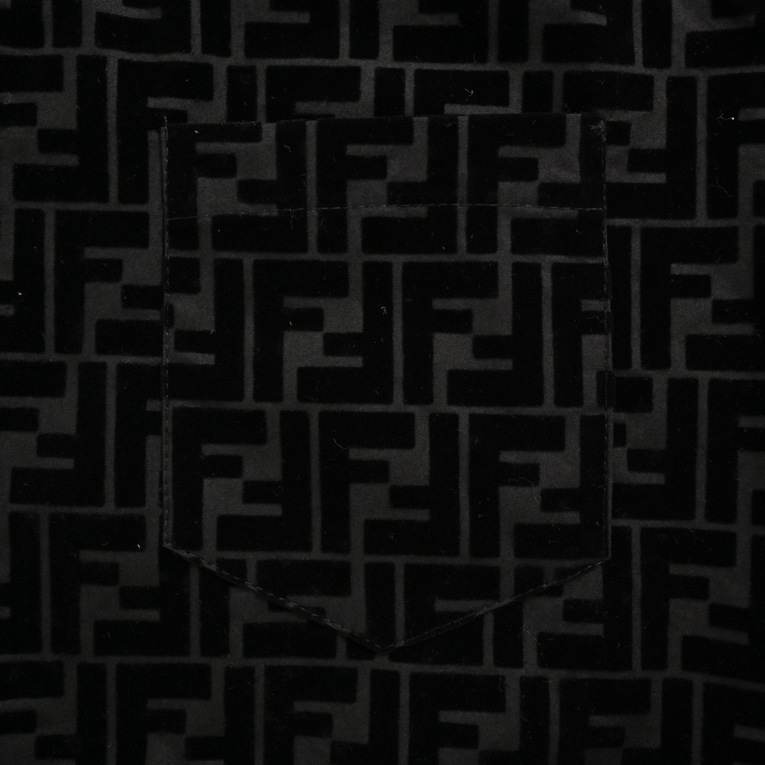 Fendi/芬迪 24Fw FF植绒满印衬衫