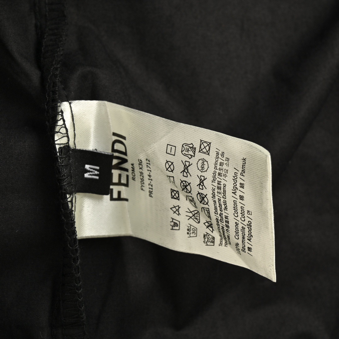 Fendi/芬迪 24Fw FF植绒满印衬衫