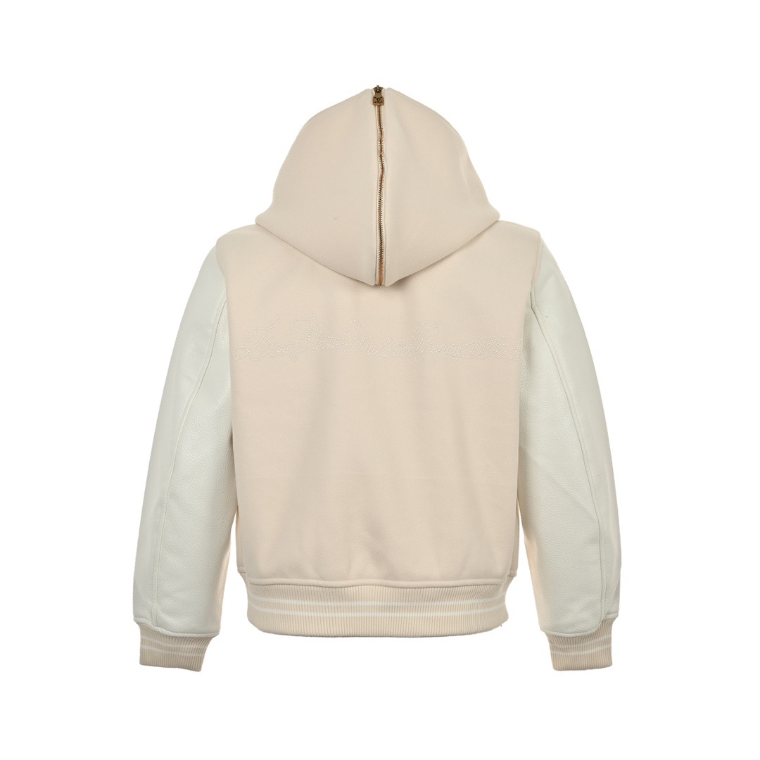 Louis Vuitton/路易威登 24Fw 航海系列珍珠刺绣海螺连帽棒球外套