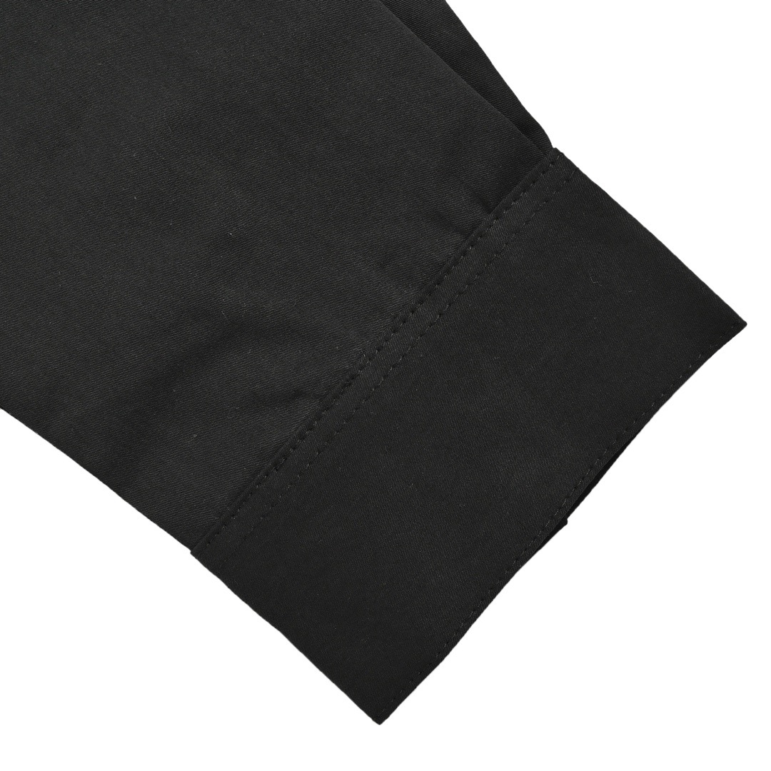 We11 Done 24Fw 简约字母logo刺绣衬衫 黑色 白色