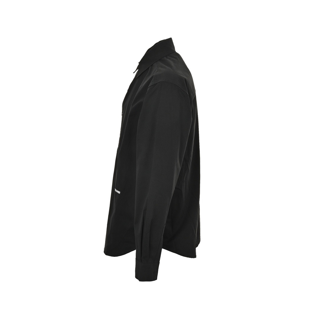 We11 Done 24Fw 简约字母logo刺绣衬衫 黑色 白色