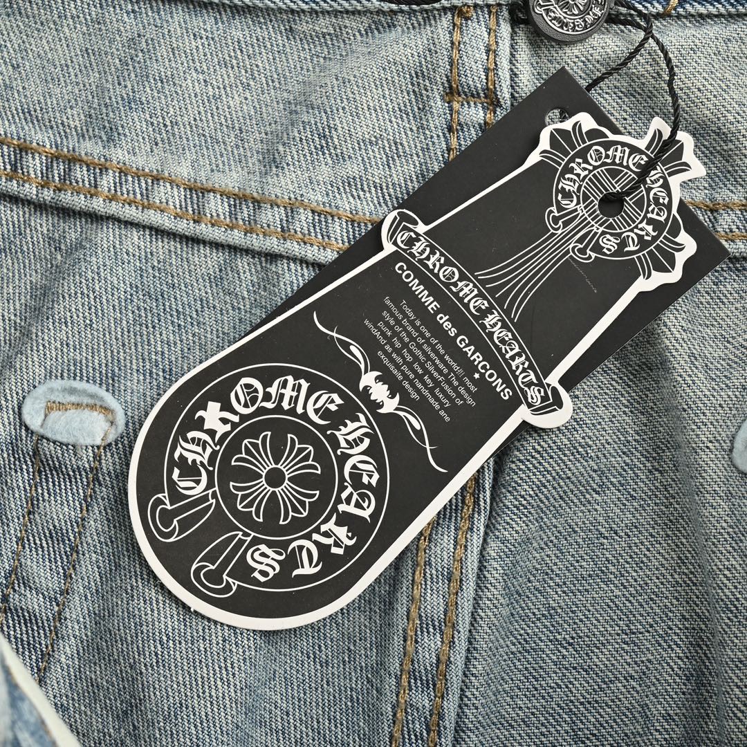 Chrome Hearts/克罗心 24Fw 喇叭破坏贴皮牛仔裤-莆田鞋,莆田鞋货源,高仿鞋,高仿鞋货源,安福档口,莆田高仿鞋,莆田鞋批发,高仿鞋批发,莆田高仿运动鞋,高仿运动鞋,莆田运动鞋 Chrome Hearts/克罗心 24Fw 喇叭破坏贴皮牛仔裤