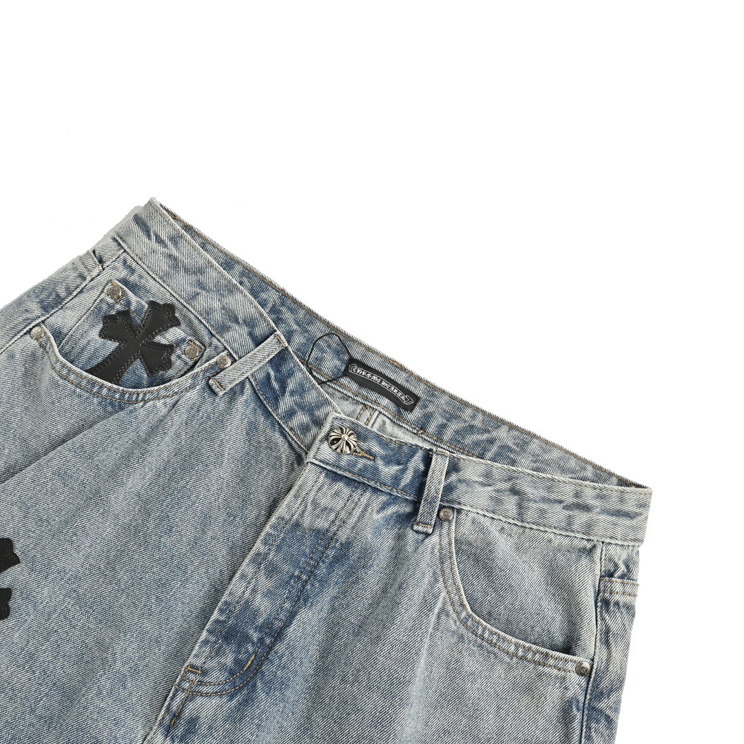 Chrome Hearts/克罗心 24Fw 喇叭破坏贴皮牛仔裤-莆田鞋,莆田鞋货源,高仿鞋,高仿鞋货源,安福档口,莆田高仿鞋,莆田鞋批发,高仿鞋批发,莆田高仿运动鞋,高仿运动鞋,莆田运动鞋 Chrome Hearts/克罗心 24Fw 喇叭破坏贴皮牛仔裤