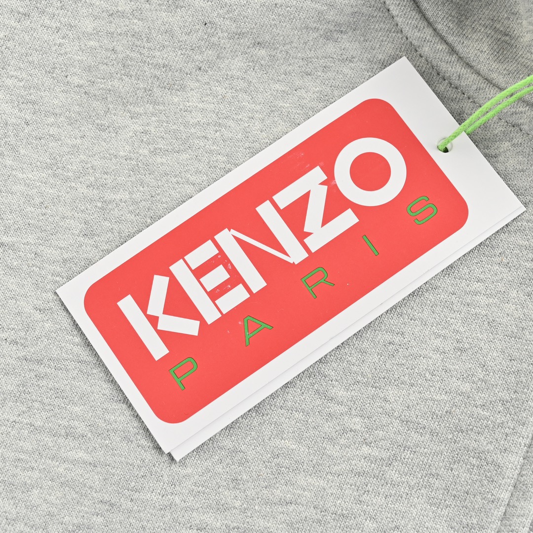 Kenzo/高田贤三 23Fw 方标字母LOGO连帽拉链卫衣