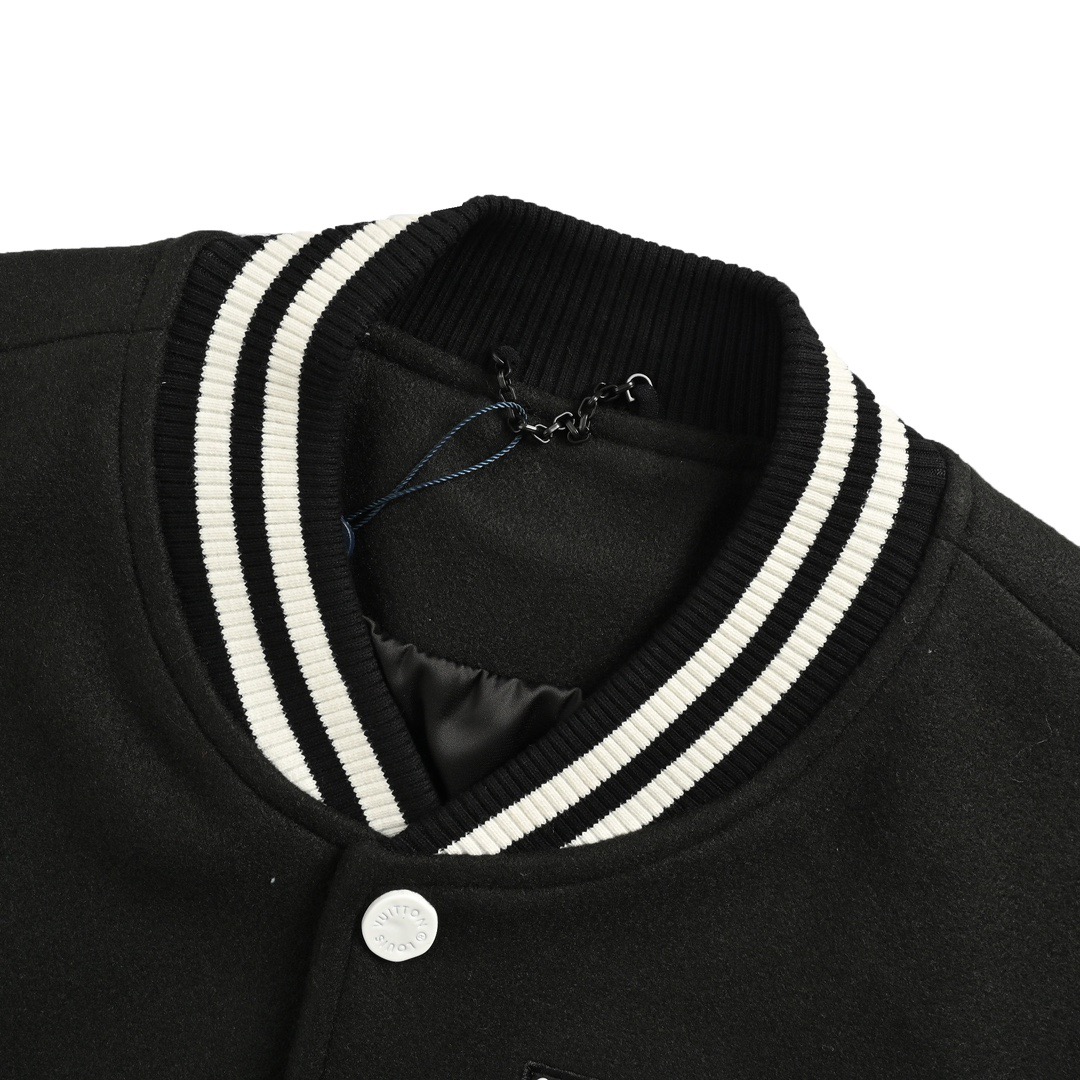 Louis Vuitton/路易威登 24Fw 珍珠刺绣字母棒球服外套