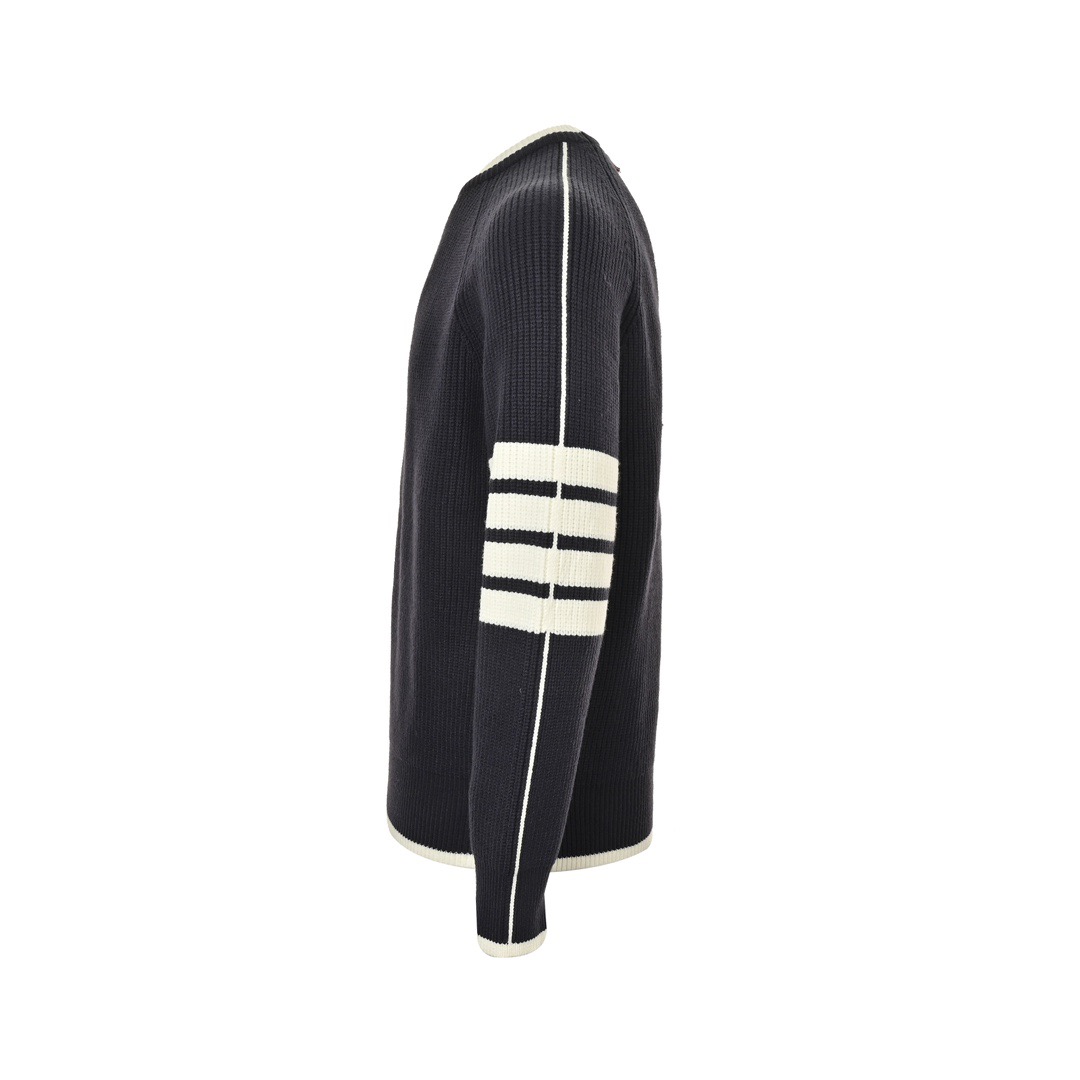 Thom Browne/汤姆布朗 23ss 四条纹拼色圆领毛衣