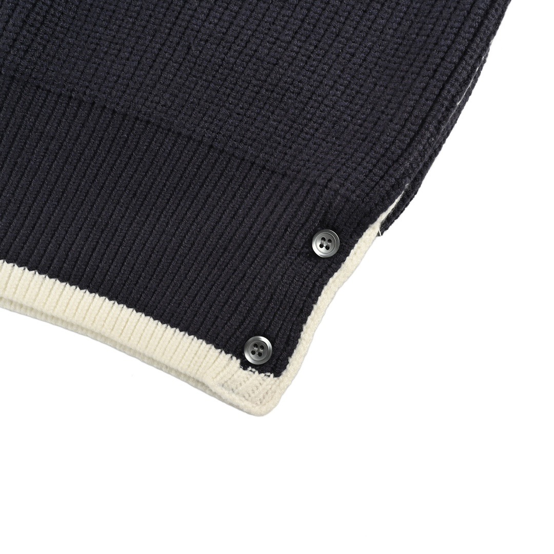 Thom Browne/汤姆布朗 23ss 四条纹拼色圆领毛衣