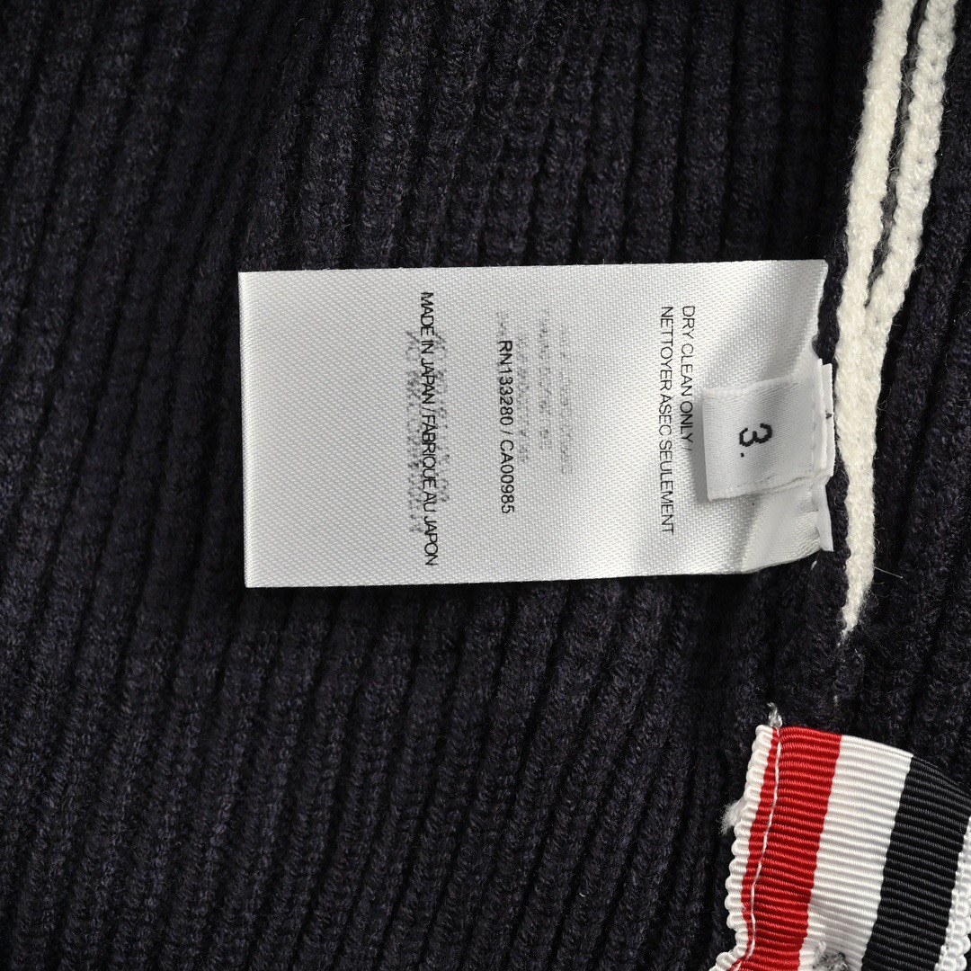 Thom Browne/汤姆布朗 23ss 四条纹拼色圆领毛衣