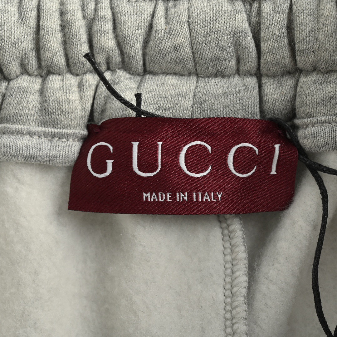 Gucci/古驰 灰色织带套装长裤