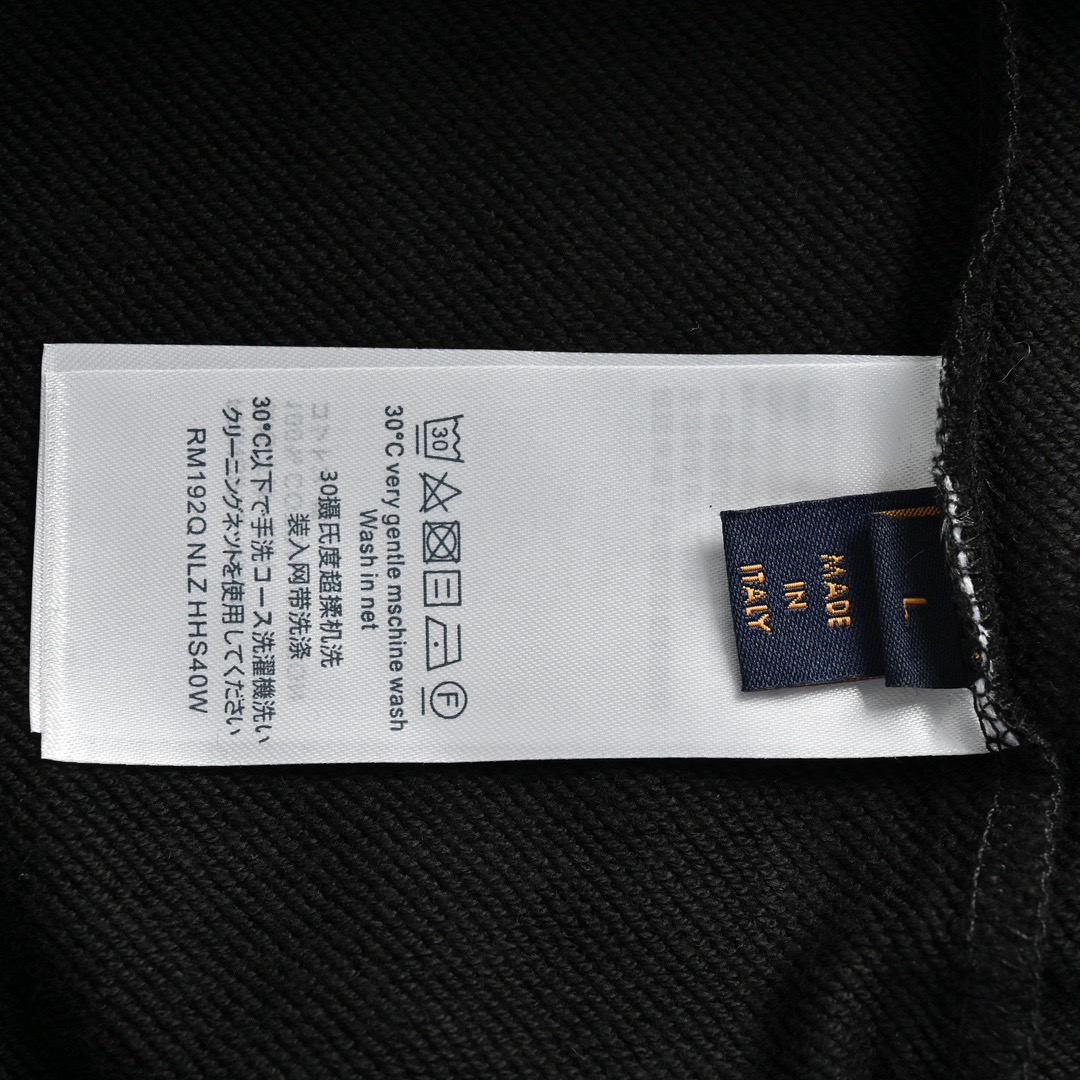 Louis Vuitton/路易威登 23Fw 老花拼接圆领卫衣 牛仔老花满印领口