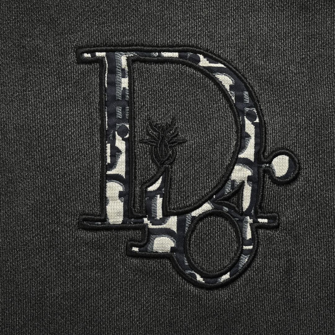 Dior/迪奥 24Fw 刺绣logo水洗圆领卫衣