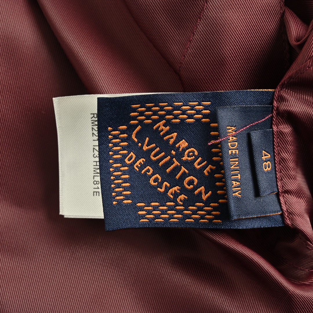 Louis Vuitton/路易威登 24Fw 刺绣logo拼皮棒球服外套