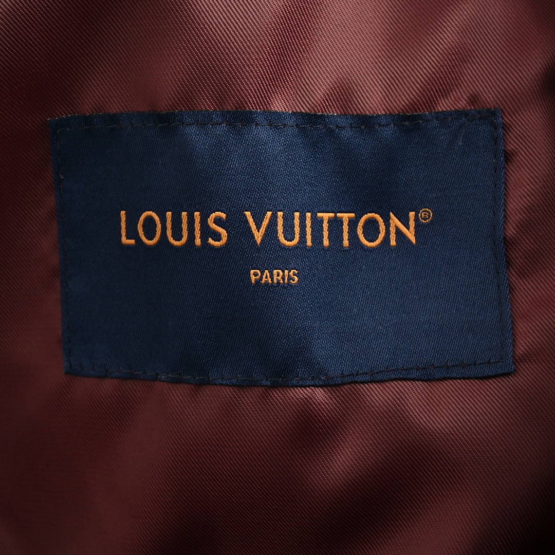 Louis Vuitton/路易威登 24Fw 刺绣logo拼皮棒球服外套