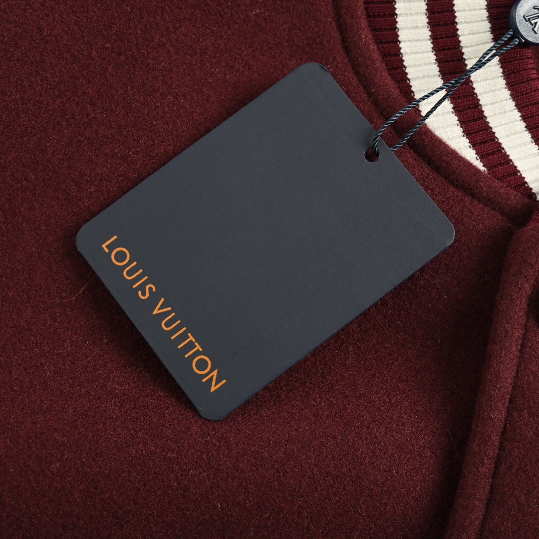 Louis Vuitton/路易威登 24Fw 刺绣logo拼皮棒球服外套
