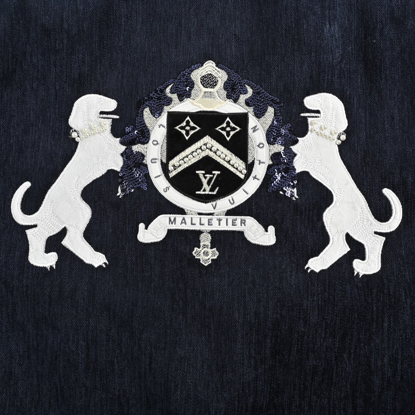 Louis Vuitton/路易威登 24Fw 珍珠丝绒横须贺夹克外套